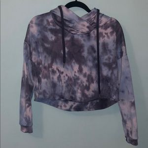 Tie dye crop top sweatshirt